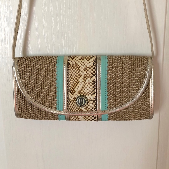 Eric Javits Handbags - Eric Javits Rare Clutch/Shoulder Bag